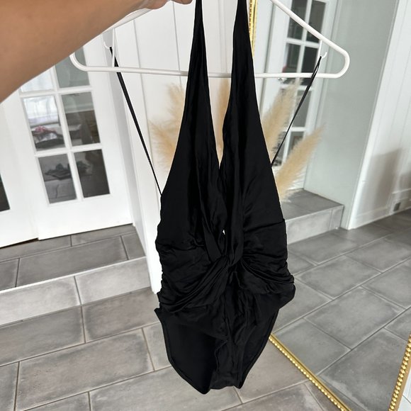 ALEXANDRE VAUTHIER Viscose Stretch Deep V-neck Bodysuit In Black size 36 - Picture 2 of 14